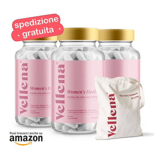 Salute femminile | Capsule 3 PACK + borsa GRATIS | Vellena