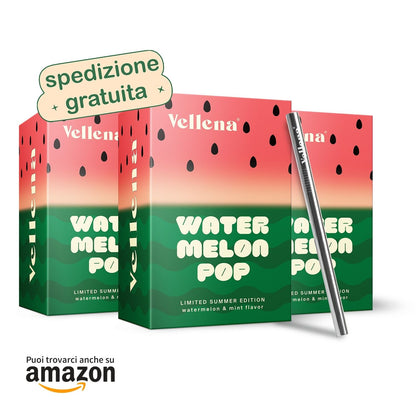 Salute femminile | Bevanda 3 PACK + cannuccia GRATIS | Anguria & Menta | Vellena