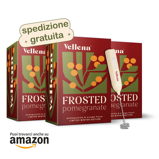 Salute femminile | Bevanda 3 PACK + mixer GRATIS | Melograno & Arancia | Vellena