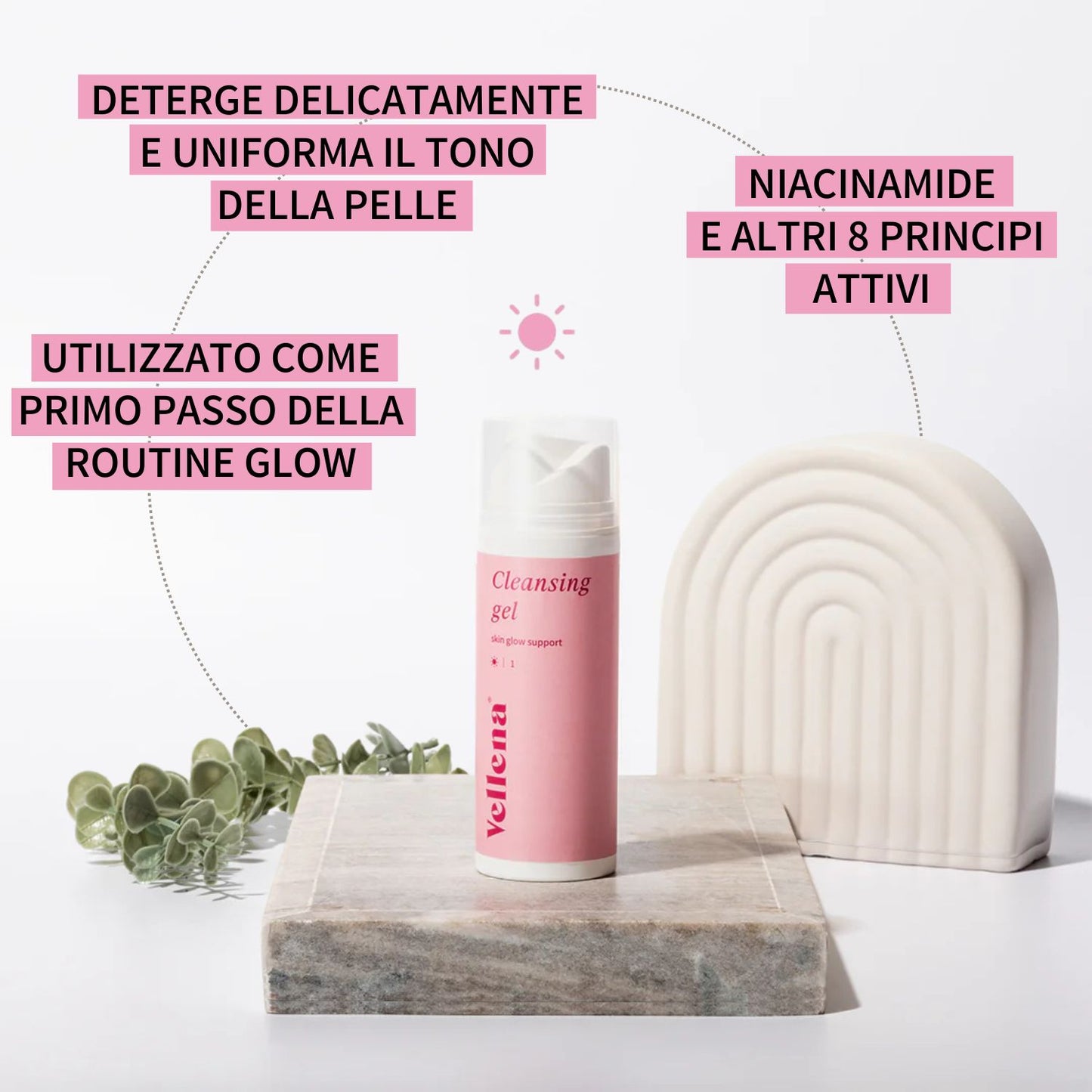 Gel detergente per illuminare la pelle 150ml | Vellena