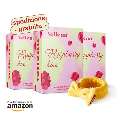 Salute femminile | Bevanda 3 PACK + fascia per capelli GRATIS | Lampone | Vellena