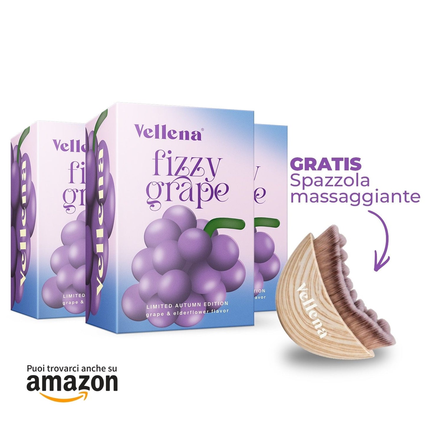 Salute femminile | Bevanda 3 PACK + OMAGGIO | Uva & Sambuco | Vellena
